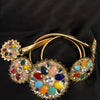 Multicolor Stone Embellished Waist Belt – Adjustable Metal Kamarbandh