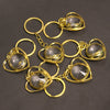 Golden Heart Crystal Keychain