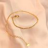 Delicate Gold Beaded Anklet with Heart Charm