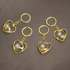 Golden Heart Crystal Keychain