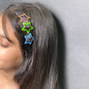 Polka Dot Star Hair Clip Set – Colorful Snap Clips for Girls (Pack of 6)