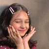 Textured Pink Hair Clips for Girls – Soft Grip (Set of 4)