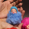 Cute Baby Doll Keychain Faux Fur Plush Charm