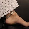 Silver Butterfly Charm Anklet for Women
