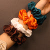 Classic Purple Satin Scrunchie – Soft & Stretchy Hair Tie for Girls Random Solid Color