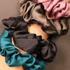 Classic Purple Satin Scrunchie – Soft & Stretchy Hair Tie for Girls Random Solid Color