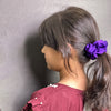 Classic Purple Satin Scrunchie – Soft & Stretchy Hair Tie for Girls Random Solid Color