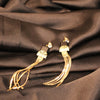 Art Deco Black & Gold Long Chain Earrings