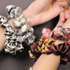 Printed Satin Scrunchies – Multicolor Soft Hair Ties for Girls & Women