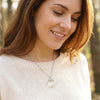 SFS055 - Alloy Glass Pendant Necklace – Minimalist Cable Chain Fashion Jewelry for Women