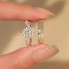 SFS077 - Couple's Rings Copper Engagement Wedding Rings Men's Women's Openable Geometric Design Wedding Gifts.