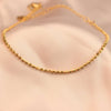 Delicate Gold Beaded Anklet with Heart Charm- Svins Finds