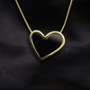 Elegant Gold & Black Heart Pendant Necklace- Svins Finds