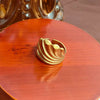 SFS073 - Fashionable Stainless Steel Geometric Pattern Open Ring Creative Design Sensation Small Niche Ring For Daily Wear