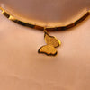 Gold Butterfly Pendant Necklace with Cube Chain- Svins Finds