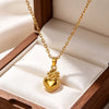 SFS068 - Heart Shape Jewelry Set In 304 Stainless Steel With 18K Real Gold PVD Coated Plating Waterproof Non Tarnish