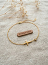 SFS009 - 18K Gold Plated Cross Anklet - Waterproof Minimalist Foot Jewelry for Women
