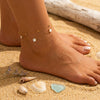 SFS046 - Women’s Flower Anklet – Stainless Steel with 18K Real Gold PVD Coating