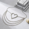 SFS054 - Double Layer Heart Waist Chain for Women – Gold & Silver Heart-Shaped Body Chain