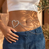 SFS054 - Double Layer Heart Waist Chain for Women – Gold & Silver Heart-Shaped Body Chain