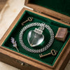 SFS055 - Alloy Glass Pendant Necklace – Minimalist Cable Chain Fashion Jewelry for Women