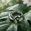 SFS052 - PVD Coated Double Heart Open Ring – Stainless Steel Minimalist IG Style Adjustable Ring for Women