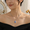 SFS064 - Stainless Steel Rhinestone Zinc Alloy Wholesale Pendant Necklace