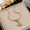 SFS035 -Geometric 3D Jewelry Set for Women 18K Gold Plated Necklace Earrings Ring