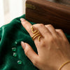 SFS072 - 304 Stainless Steel 18K Gold Plated Fashionable Snake Ring INS Style Suitable For Women's Daily Wear