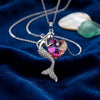 SFS083 - 1 Piece Fashion Heart Shape Mermaid Alloy Plating Rhinestones Women's Pendant Necklace