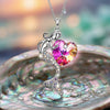 SFS083 - 1 Piece Fashion Heart Shape Mermaid Alloy Plating Rhinestones Women's Pendant Necklace