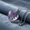 SFS070 - Wholesale Jewelry Classic Style Heart Shape Butterfly Alloy Glass Pendant Necklace