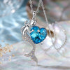 SFS081 - 1 Piece Fashion Heart Shape Mermaid Alloy Plating Rhinestones Women's Pendant Necklace