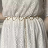 SFS028 - Gold Heart Link Waist Chain for Women - Heart Charm Body Chain Belt Jewelry