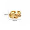 SFS053 - 18K Gold Plated Elegant Romantic Open Ring – Cute Minimalist Adjustable Fashion Ring for Women