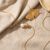 SFS079 - Pearl Beading Necklace For Women With 18K Real Gold Plated 304 Stainless Steel PVD Coated Cable Chain