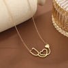 SFS066 - Simple Style Stethoscope Heart Shape Rose Gold Plated Alloy Cable Chain Pendant Necklaces Wholesale