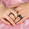 SFS050 - Butterfly Couple Rings for Women & Men | Adjustable Matching Rings