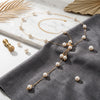SFS075 - Vintage Women's Imitation Pearl Waist Chain Bracelet Beaded Bow Belt Jewelry