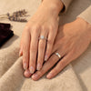 SFS077 - Couple's Rings Copper Engagement Wedding Rings Men's Women's Openable Geometric Design Wedding Gifts.