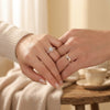 SFS077 - Couple's Rings Copper Engagement Wedding Rings Men's Women's Openable Geometric Design Wedding Gifts.