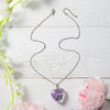 SFS070 - Wholesale Jewelry Classic Style Heart Shape Butterfly Alloy Glass Pendant Necklace