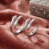 SFS071 - Couple Ring Couple's Silver Ring Female Original Niche Design Lettering Commemorative Good Gift For Boyfriend