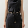 SFS028 - Gold Heart Link Waist Chain for Women - Heart Charm Body Chain Belt Jewelry