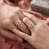 SFS071 - Couple Ring Couple's Silver Ring Female Original Niche Design Lettering Commemorative Good Gift For Boyfriend