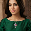 SFS083 - 1 Piece Fashion Heart Shape Mermaid Alloy Plating Rhinestones Women's Pendant Necklace